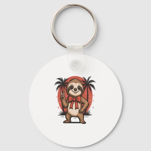 Porte-clés Sloth Summer Beach Rocking (Recto)