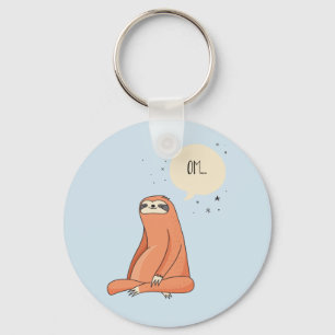 Porte-clés Sloth Yoga Amoureux de la fleur