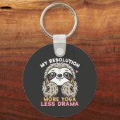 Porte-clés Sloth Yoga Porte - clé - Plus de Yoga Moins de dra (Recto)