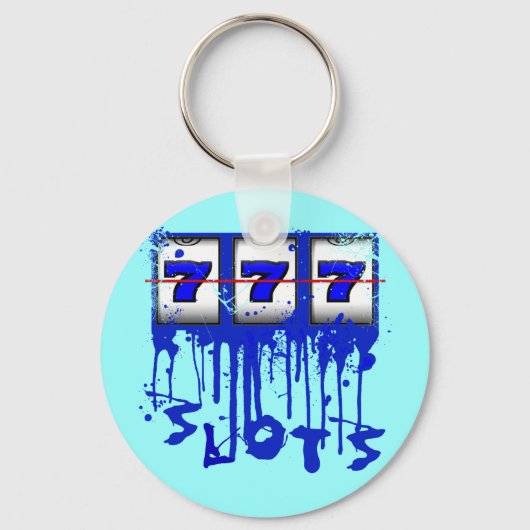 PORTE-CLÉS SLOTS DE PEINTURE BLEUS (Recto)