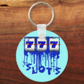 PORTE-CLÉS SLOTS DE PEINTURE BLEUS (Recto)