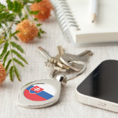 Porte-clés Slovakia Flag (Côté )