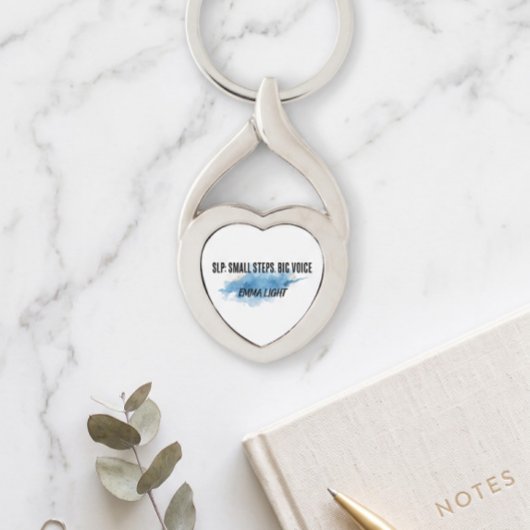 Porte-clés SLP aquarelle bleue