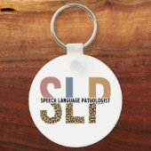 Porte-clés SLP Discours Pathologiste Typographie Empreinte de (Verso)