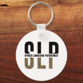 Porte-clés SLP papier guépard orthophoniste cadeau (Recto)