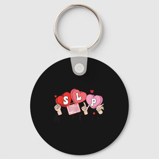 Porte-clés Slp Valentine's Day Speech Language Pathologist St (Recto)