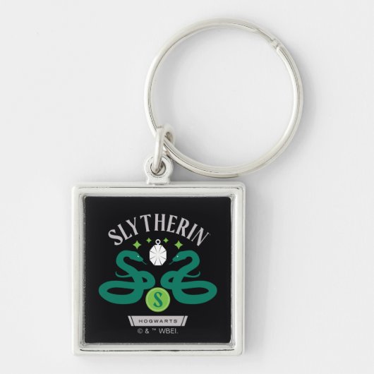 Porte-clés SLYTHERIN™ House Double Snake Locket Graphique (Devant)