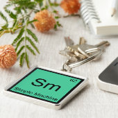 Porte-clés Sm - Tee Symbole d'Élément de Chimie de Machine Si (Côté)