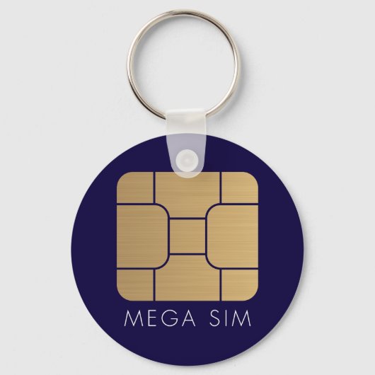 Porte-clés Smart SIM Card méga format en or faux (Recto)