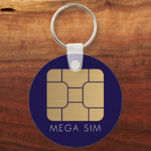 Porte-clés Smart SIM Card méga format en or faux (Recto)