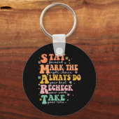 Porte-clés Smart Test Day Squad Funny Student Teacher Test Te (Recto)