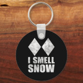 Porte-clés Smell snow skiing freestyle difficult diamond (Recto)