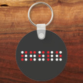 Porte-clés Smile en braille, Braille pour aveugles (Recto)
