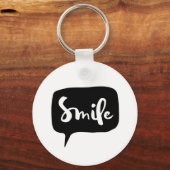 Porte-clés Smile Graphique Voix Bulle Image InspirationalArt (Recto)