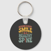 Porte-clés Smile Healthy Spine Chiropractor Conception de dev (Recto)