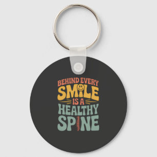 Porte-clés Smile Healthy Spine Chiropractor Conception de dev