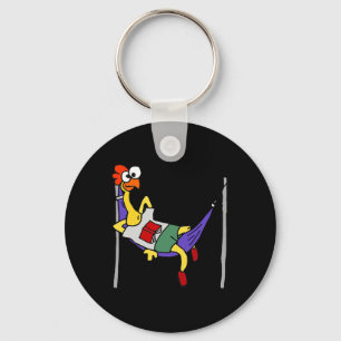 Porte-clés Smileteesanima Poulet en Caoutchouc Drôle Dormant 