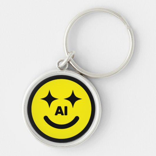 Porte-clés Smiley Face AI™ (Devant)