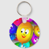 Porte-clés Smiley Faces Balloons Pattern-64171 (Recto)