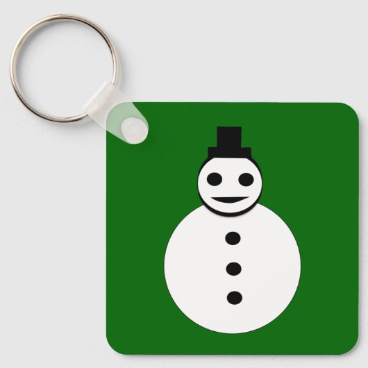 Porte-clés Smiling Noël Snowman Custom (Recto)