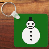 Porte-clés Smiling Noël Snowman Custom (Recto)