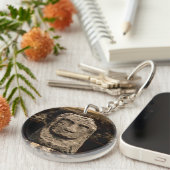 Porte-clés Smiling Stone Totem Cambodia Keychain (Devant Droit)