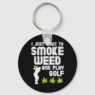 Porte-clés Smoke Weed Play Golf Golfing Thc Golfer Stoner