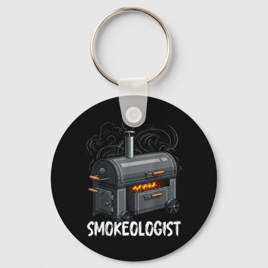 Porte-clés Smokeologist - Pitmaster Bbq Barbecue Drôle De Gri (Recto)