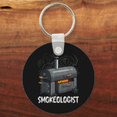 Porte-clés Smokeologist - Pitmaster Bbq Barbecue Drôle De Gri (Recto)