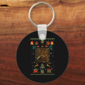 Porte-clés Smoking Cat Cigarette Meme Sarcasm Ugly Christmas (Recto)