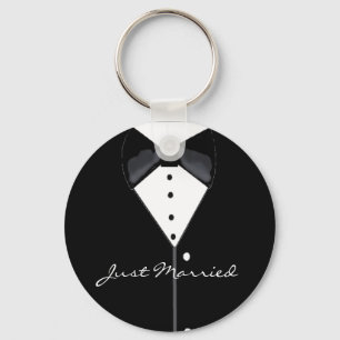 Porte-clés Smoking noir 'Just Married'