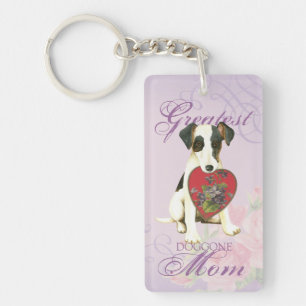 Porte-clés Smooth Fox Terrier Heart Maman