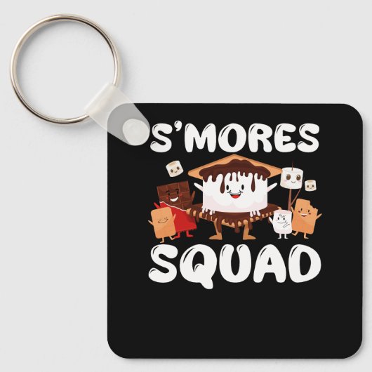 Porte-clés S'mores Marshmallows Funny Smores Squad Camping Ca (Recto)