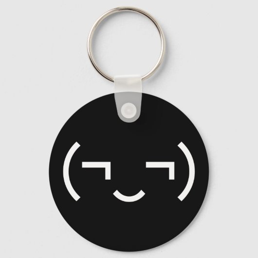 Porte-clés Smug Emoticon (‿MD) Kaomoji japonais (Recto)