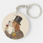Porte-clés Snob de vin beagle (Dos)