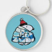 Porte-clés Snoopy Hiver en manteau matelassé (Devant)