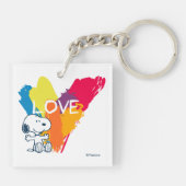 Porte-clés Snoopy | Rainbow Love Heart (Dos)