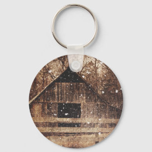 Porte-clés Snow Country rural Old Barn