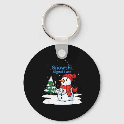 Porte-clés Snow-fi Signal Lost Funny Christmas Snowman Wifi (Recto)