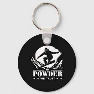 Porte-clés Snowboard En Poudre Nous Avons Confiance Graphisme