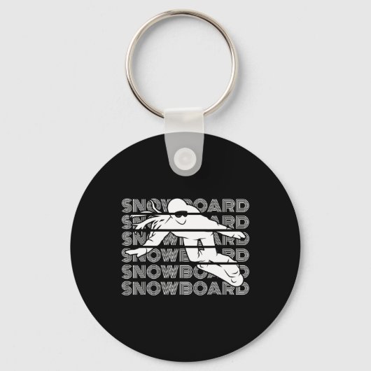 Porte-clés Snowboard Femmes Snowboard Snowboard Snowboard (Recto)
