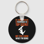 Porte-clés Snowboard Funny Ma Technique De Snowboard Est Top  (Recto)