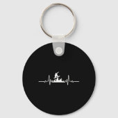 Porte-clés Snowboard Heartbeat Snowboarder Fréquence Pulse Sp (Recto)