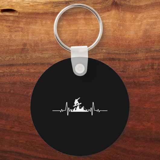 Porte-clés Snowboard Heartbeat Snowboarder Fréquence Pulse Sp (Recto)