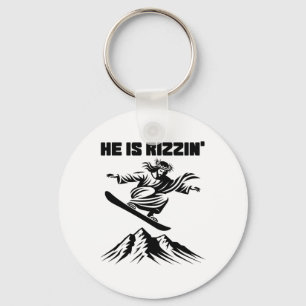 Porte-clés Snowboard Jesus Christ Snowboard Rizzin' Neige C