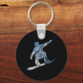 Porte-clés Snowboard Mountain T Shirt - Cadeau Pour Snowboard (Recto)