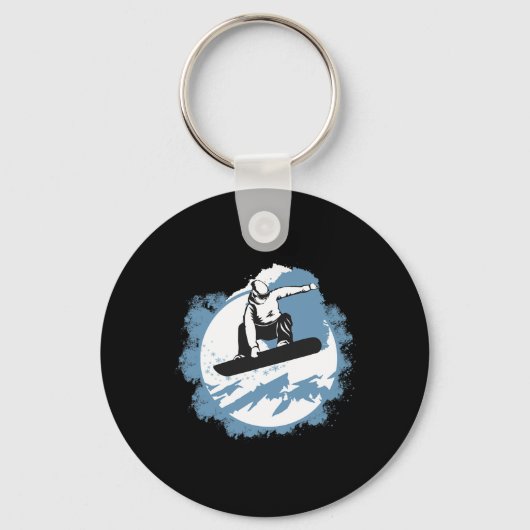 Porte-clés Snowboard Mountain Wintersports Ski (Recto)