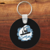 Porte-clés Snowboard Mountain Wintersports Ski (Recto)