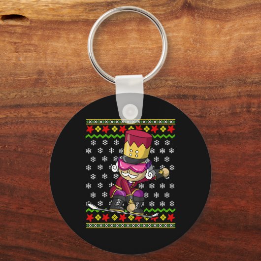 Porte-clés Snowboard Nutcracker Snowboard Laid Noël S (Recto)
