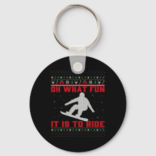 Porte-clés Snowboard Oh Quel Amusant Il Est De Circuler Noël